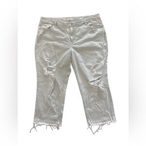 Maurices Cropped Green Jeans 20W